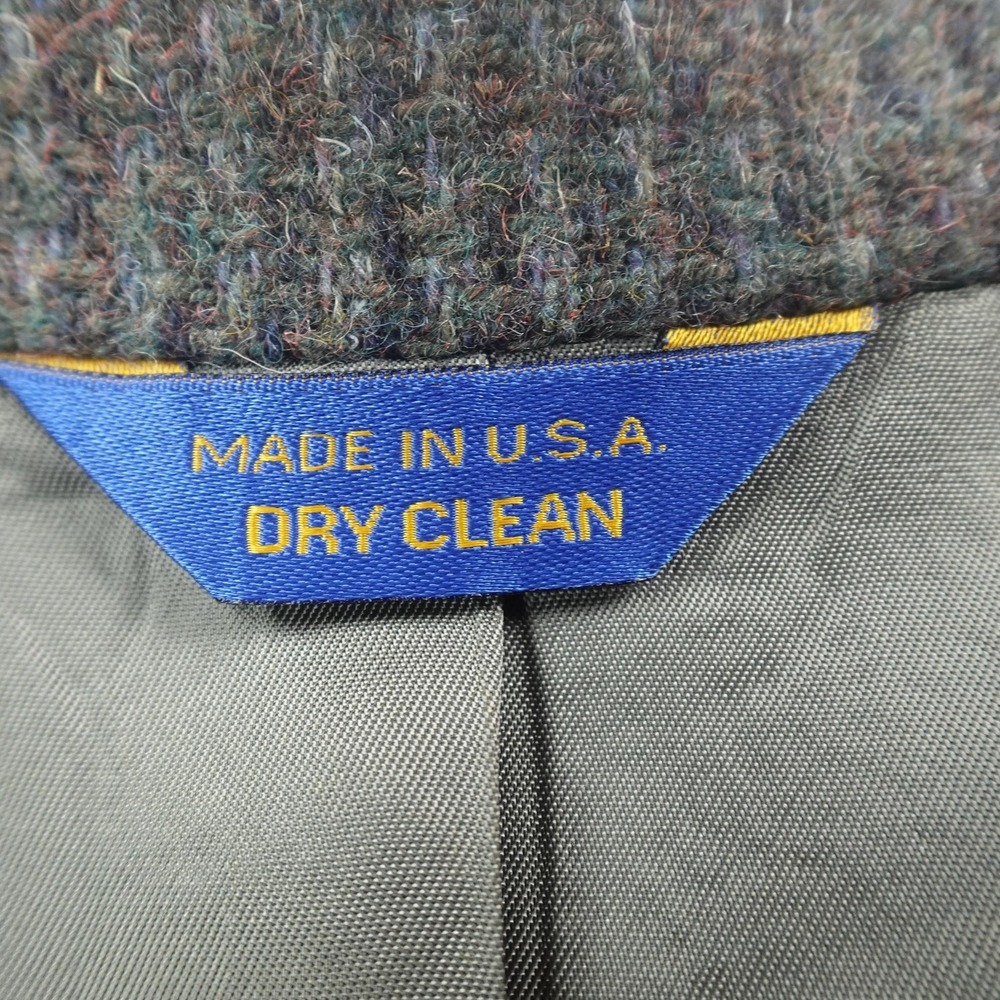 VTG Pendleton Blazer Mens 44 Gray Wool Tweed Elbow Patch Sport Coat Jacket USA - Picture 4 of 15